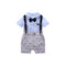 Baby boy short sleeve suit summer baby British overalls