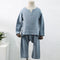 Children's Crepe Cotton Home Wear Suit Solid Color Two-piece Set