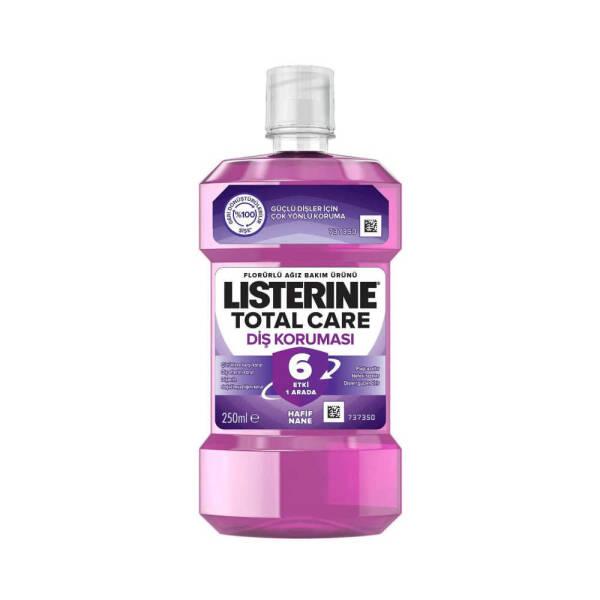 Listerine Total Care Mouthwash: Multi-Protection for Strong Teeth, Mild Mint Flavor, Fluoride - 250ml