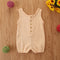 Baby Rompers Sleeveless Solid Color Cotton And Linen Rompers Baby Rompers