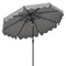 9 Feet Patio Umbrella with Crank Handle and Push Button Tilt