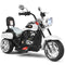 6V Powered Toddler 3-Wheel Motorbike Ride On Toy with Horn and Headlight-Black and White