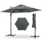9 FT Cantilever Patio Umbrella with Vented Top and Sun-Protective Canopy