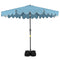9 Feet Patio Umbrella with Weighted Base and Sandbags