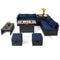 9 Pieces Outdoor PE Rattan Wicker Sectional Sofa with 42 Inch 60 000 BTU Gas Fire Pit Table