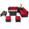 9 Pieces Outdoor PE Rattan Wicker Sectional Sofa with 42 Inch 60 000 BTU Gas Fire Pit Table