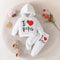 Hooded Printed Sweater Trousers Suit Casual All-matching
