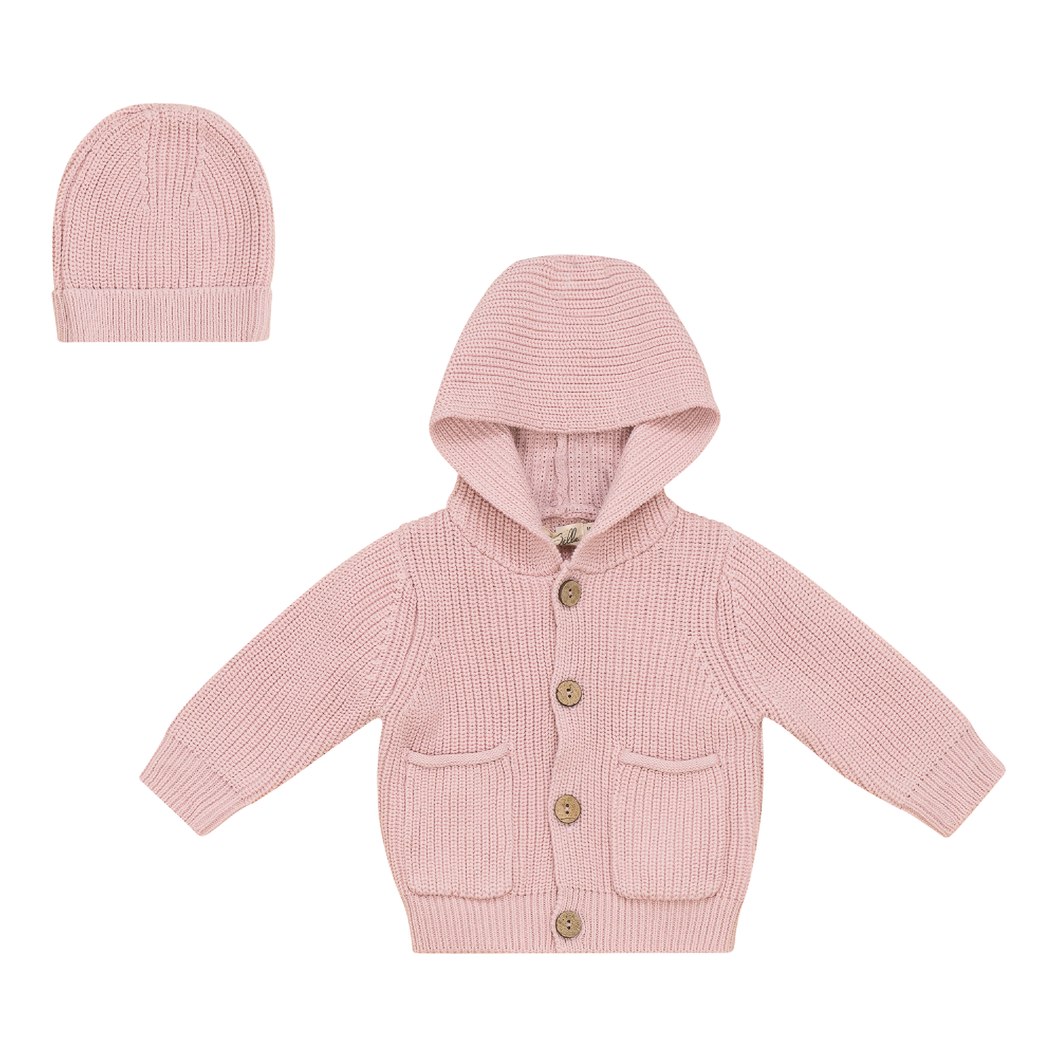 Hoodie Knit Jacket With Hat
