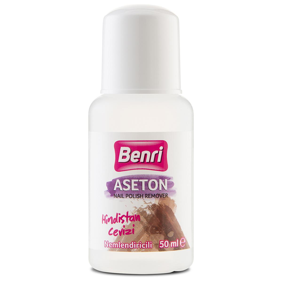 Benri Mini Coconut Scented Nail Polish Remover - 50ml Portable Acetone Formula for Effective Nail Care