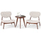Accent Chairs Set of 2 with Side Table and Solid Wood Frame
