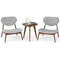 Accent Chairs Set of 2 with Side Table and Solid Wood Frame