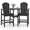 2-Seat Adirondack Chair All-Weather Adirondack Chair with Double Connecting Tray