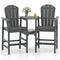 2-Seat Adirondack Chair All-Weather Adirondack Chair with Double Connecting Tray