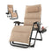 Adjustable Metal Zero Gravity Lounge Chair with Removable Cushion and Cup Holder Tray