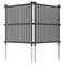 Air Conditioner Fence Panel with Metal Ground Stakes for Outside