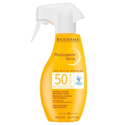 Bioderma Photoderm SPF50+ Sunscreen Spray 300ml - Water Resistant, Non-Greasy, Fragrance-Free