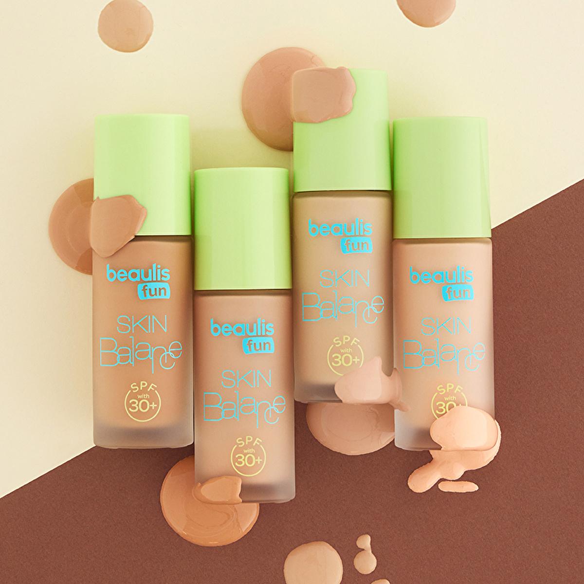 Beaulis Fun Skin Balance Foundation 128 Bright On - Lightweight, Natural Finish, SPF 30