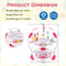 Baby Activity Center Height Adjustable Baby Bouncing Saucer with Interactive Toys