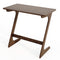 Bamboo Z-Shaped Spacious Sofa Side Table with Space-Saving Tabletop