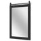 Rustic Wood Frame Barn Door Style Farmhouse Wall Mirror