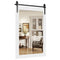Rustic Wood Frame Barn Door Style Farmhouse Wall Mirror