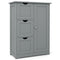 Bathroom Floor Cabinet Side Storage Cabinet with 3 Drawers and 1 Cupboard