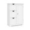 Bathroom Floor Cabinet Side Storage Cabinet with 3 Drawers and 1 Cupboard