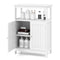 Bathroom Floor Cabinet Freestanding Storage Organizer with Open Compartment