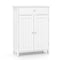 Bathroom Floor Cabinet Freestanding Storage Organizer with 2 Doors