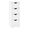 Bathroom Storage Cabinet with Cutout Handles and 4 Drawers