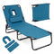 Beach Chaise Lounge Chair with Face Hole and Removable Pillow