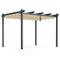 10 x 12 Feet Outdoor Aluminum Retractable Pergola Canopy Shelter Grape Trellis