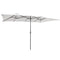 15 Feet Double-Sized Patio Umbrella with Crank Handle and Vented Tops