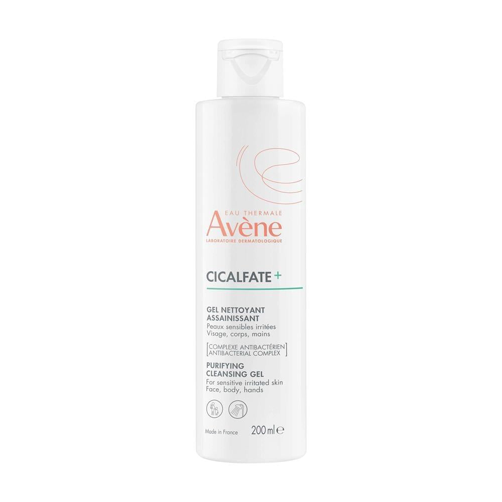 Avene Cicalfate+ Purifying Cleansing Gel for Sensitive Skin - 98% Natural, Gentle for All Ages
