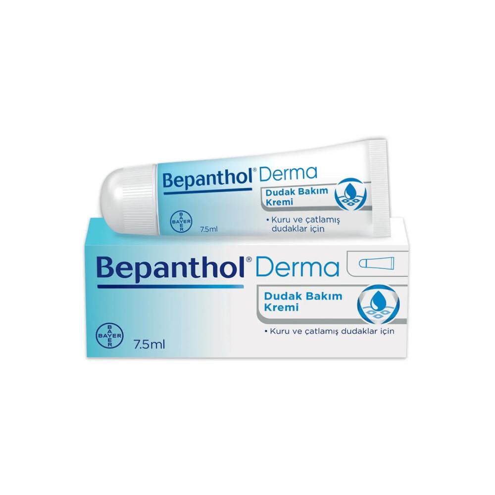Bepanthol Lip Care Cream 7.5ml - Moisturizing, Fragrance-Free, Provitamin B5 & Vitamin E