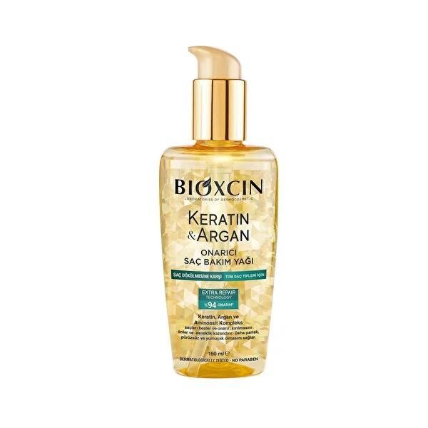 Bioxcin Keratin & Argan Hair Care Oil - Nourishing, Repairing, and Moisturizing for Dry & Damaged Hair