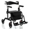 Folding Rollator Walker with Seat and Wheels Supports up to 300 lbs