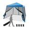 10 x 10 Feet Pop Up Canopy with with Mesh Sidewalls and Roller Bag
