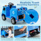 12V Kids Ride-on Garbage Truck with Warning Lights and 6 Recycling Accessories