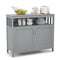 Kitchen Buffet Server Sideboard Storage Cabinet with 2 Doors and Shelf