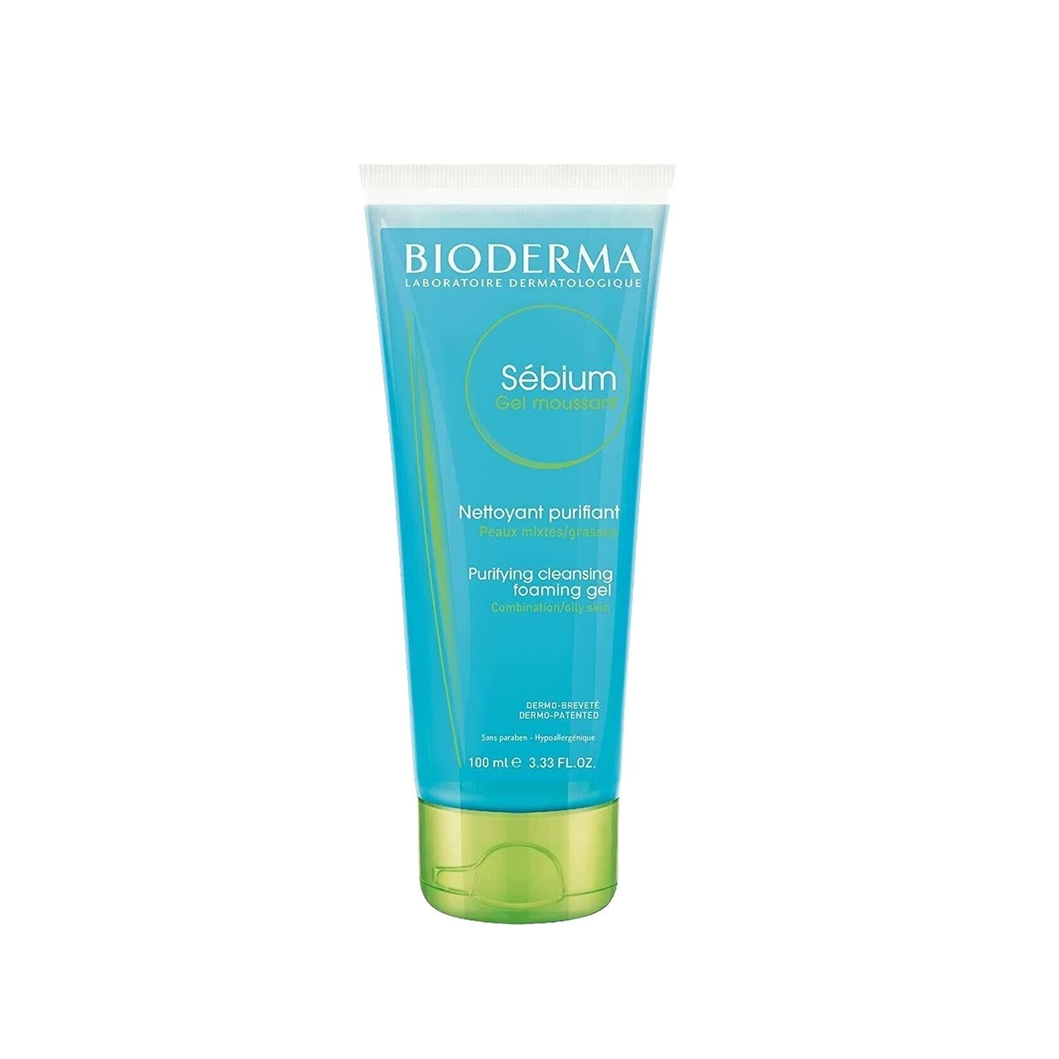 Bioderma Sebium Cleansing Gel for Oily & Acne-Prone Skin - Purifying Skincare, 100ml