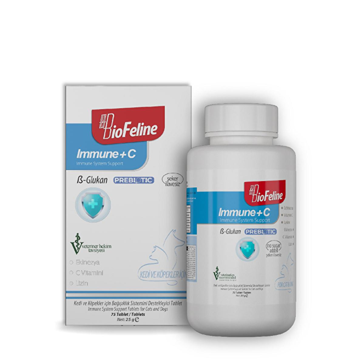 Biofeline Pet Immune System Support Supplement for Cats and Dogs - 75 Tablets - Natural Immune Booster