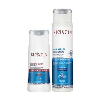 Bioxcin Aqua Thermal Anti-Dandruff Shampoo Set: Soothe Itchy Scalp & Eliminate Dandruff with Mineral-Rich Thermal Water (200ml + 300ml)