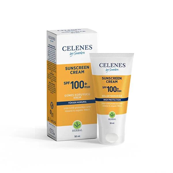 Celenes Herbal SPF 100 Sunscreen: Maximum Sun Protection, Paraben & Alcohol-Free, Minimizes Sunspots - 50ml