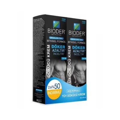 Bioder Men's Hair Removal Cream 100ml - Painless & Effective Body Hair Removal for Sensitive Skin