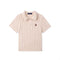 Cable Knit Polo Sweater in Beige
