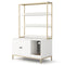 57 Inches Cat Litter Box Enclosure with Storage and Removable Scratcher