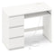 Computer Desk with Power Outlet Keyboard Tray and 3 Large Drawers