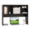 Computer Desktop Bookcase with 4 Cubbies and Open Back Compartment