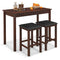 Counter-Height Dining Table and 2 Upholstered Bar Stools